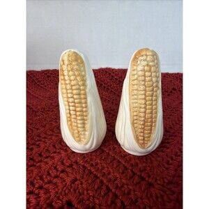 Vintage Corn on the Cob Salt & Pepper Shakers Ceramic Farmhouse Kitchen